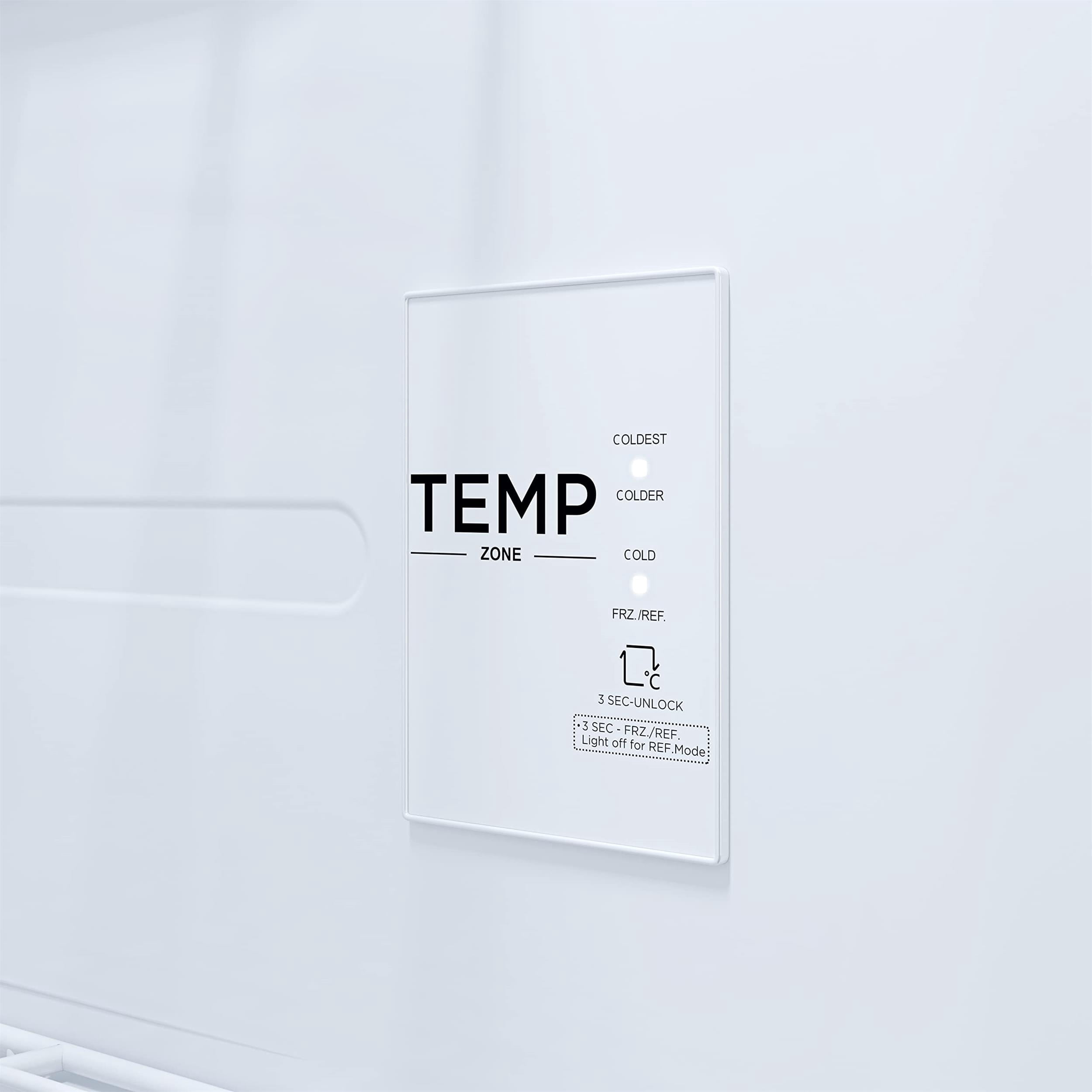 Pemberly Row Contemporary 17 Cu. Ft Upright Freezer in White.