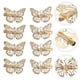 thumbnail image 2 of 12 pinzas para el pelo con forma de mariposa, de metal, huecas y metálicas., 2 of 6