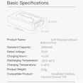 thumbnail image 7 of For Xiaomi 5000mAh Replacement Battery for Dreame T30 R20 Cordless Vacuum Cleaner Rechargeable Removable Cordless Extra Battery, 7 of 7