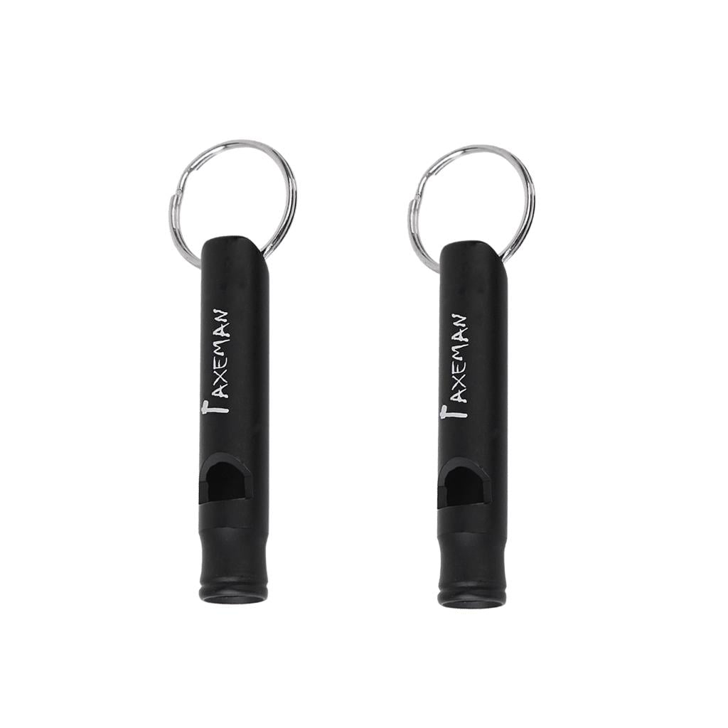 2pcs Outdoor Emergency Survival Whistle Camping Alloy Aluminum Gadget Key Chain 