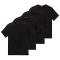 thumbnail image 1 of SCHIESSER Camiseta americana para hombres, paquete de 2 - 1/2 manga, camiseta interior, cuello redondo Negro 2XL (2X-Large), 1 of 4