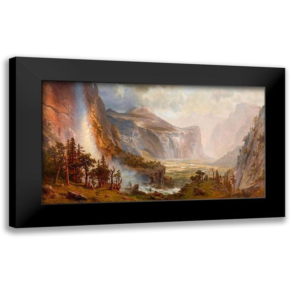 Bierstadt, Albert 14x10 Black Modern Framed Museum Art Print Titled - The Domes of the Yosemite