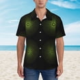 thumbnail image 2 of Balery Mandala With Marijuana Leaf Camisas hawaianas de manga corta para hombre, camisas playeras de corte holgado, camisas de vacaciones con botones,Medium, 2 of 7