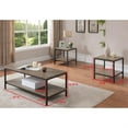 thumbnail image 3 of Inroom Furniture Designs T1166 Wood & Metal 3 Pack of Table - Black & Grey, 3 of 3