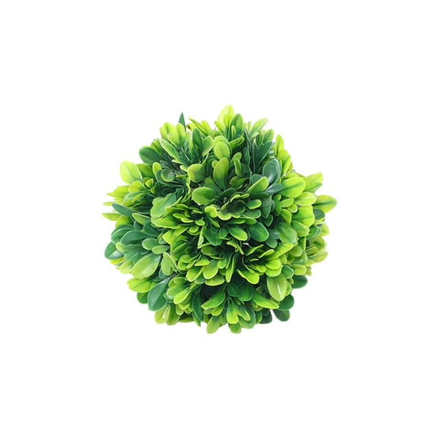 A Simulated Grass Decoration Green Round Green Plastic Floral Ceiling Fake Tree Hanging Moss Ball For Home Wedding Decor 2 Pack Diameter 6.69 Inches
