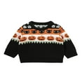 thumbnail image 1 of Déguisements d'Halloween pour Nouveau-Né Garçon Fille Chandail à Imprimé Citrouille Col Ras du Cou Manches Longues Chandails Tricotés Vêtements d'Automne, 1 of 7