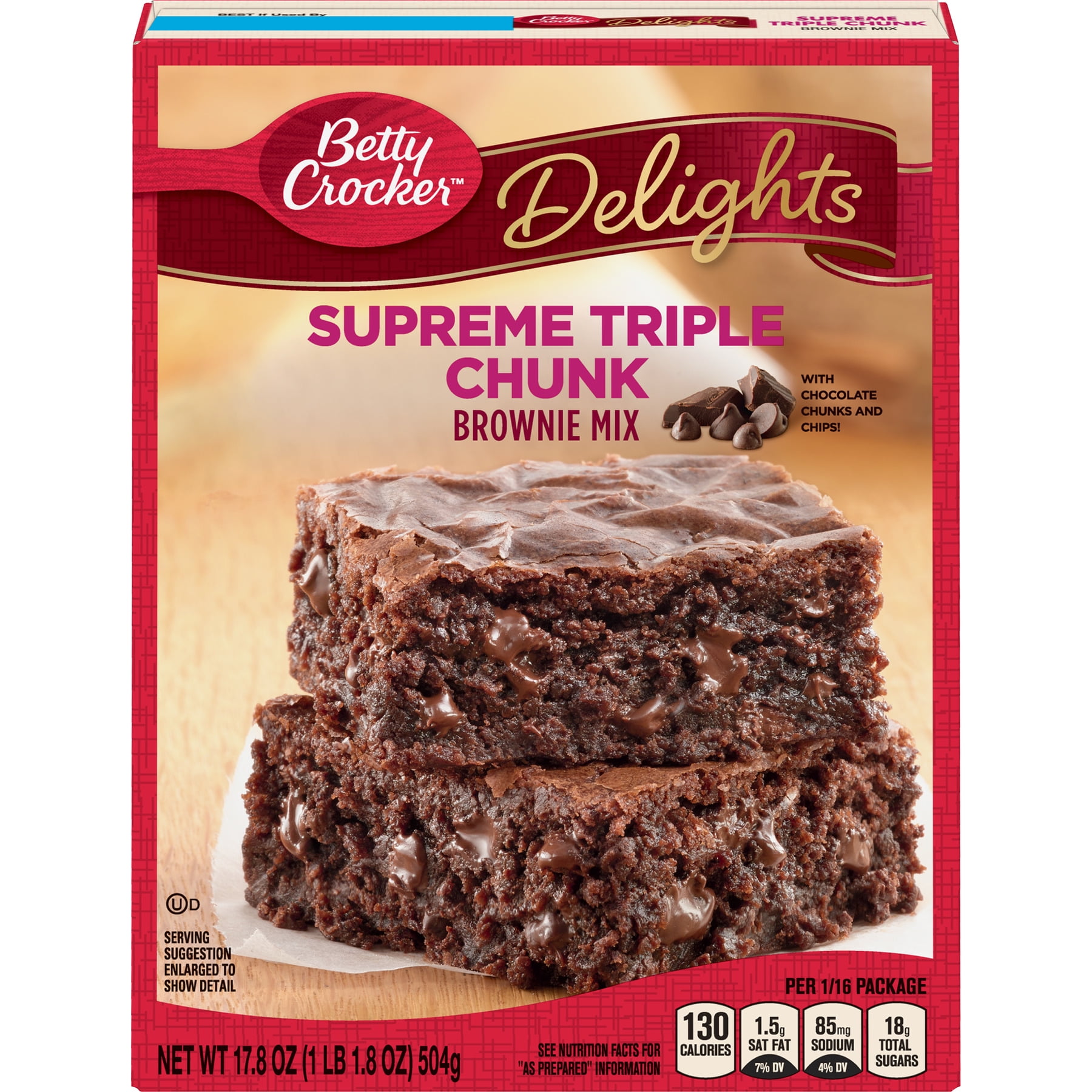 Betty Crocker Triple Chunk Supreme Brownie Mix, 17.8 oz