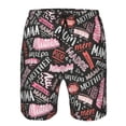 thumbnail image 4 of Naloa Various Languages Mother Men's Beach Shorts, Surfing shorts, Swim trunks, Quick Dry Swim Trunks for Surfing Beach Fun - 3X-Large, 4 of 9