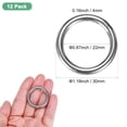 thumbnail image 3 of Uxcell 12 Pack Anillos para atrapasueños 1.2" Anillos de acero inoxidable para DIY Plateado 0.16", 3 of 6