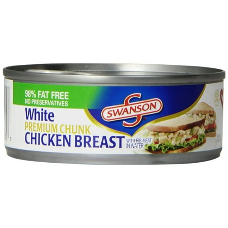 24 PACKS : Swanson White Premium Chunk Chicken Breast, 4.5