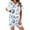 Blue, variant on LIZUOJUN Satin Pajamas for Women Set Short Sleeve Shorts Sleepwear 2 Piece Lounge Set Breathable Pjs Loungewear Sleepwear - L