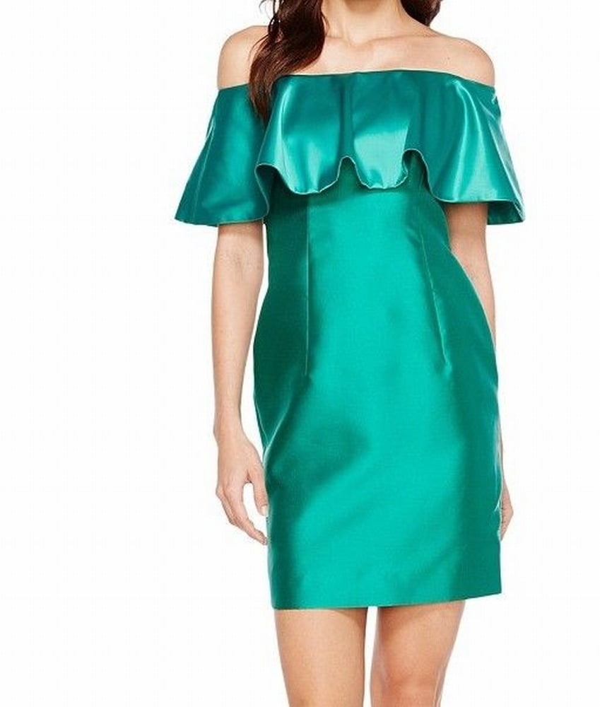 adrianna papell emerald green dress