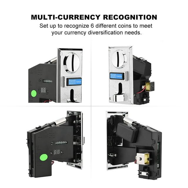 Aceptador de monedas multifunción, máquina tragamonedas, accesorios para juegos múltiples, aceptador de monedas multidivisa, diseño a prueba de futuro