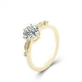 thumbnail image 4 of solitaire jewels 1.5CT Round Moissanite Nature Inspired Engagement Ring For Women, 14K Yellow Gold, 4 of 7