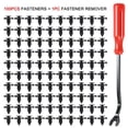 thumbnail image 4 of Yeacher 100PCS Nylon Push-Type Automotive Clips Rivet Retainer Fasteners Clips 25mm with 1PC Fastener Remover, 4 of 6