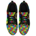 thumbnail image 2 of Autism Shoes Women Men Running Sneakers Autism Awareness Puzzle Print Tennis Walking Shoes Black Size 9, 2 of 5