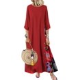 thumbnail image 1 of HAHDAXIA Robe Maxi en Lin et Coton pour Femmes Printemps Été Oversize Décontractée à Manches Longues, 1 of 3