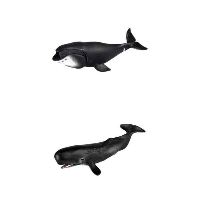 Paquete de 2 figuras de ballenas marino juguetes educativos juego de simulación decorativo estilo 2 Zulema figura de ballena