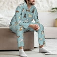 thumbnail image 7 of Picia Dog Pets Pattern Men’s Long-Sleeve Sleepwear Set - Soft 2-Piece Loungewear with Pockets, Comfy PJs for Relaxing Nights-Medium, 7 of 7