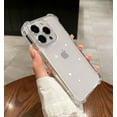 thumbnail image 4 of Luxury Clear Shockproof Phone Case For iPhone 11 12 13 14 15 Pro Max Plus Transparent Bumper Cases Cover Clear For iPhone 14Pro, 4 of 6