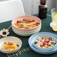 thumbnail image 4 of Travelwant Wheat Straw Deep Dinner Plates - Microwave and Dishwasher Safe, Unbreakable Sturdy Plastic Dinner Plates- Healthy Cereal Dishes/ Kids-toddler & Adult, 4 of 8
