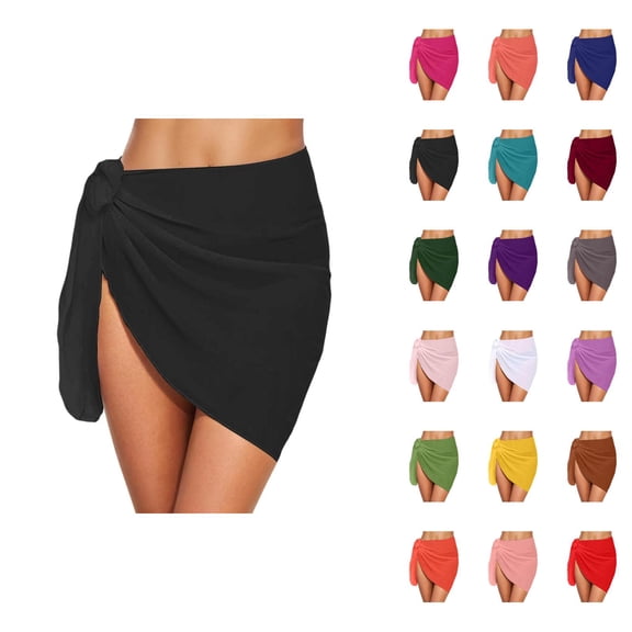 Swimsuit Coverup for Women Short Sarongs Lightweight Sheer Chiffon Wraps Beach Cover Up Swimwear