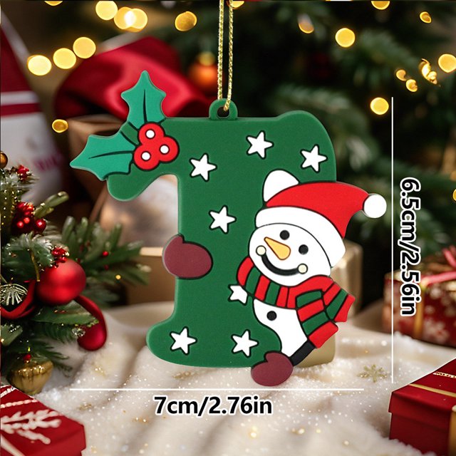Decoraciones Del Árbol de Navidad 26 Piezas Set de Decoración Del Árbol de Navidad Incluye Mayúsculas Letras Inglesas Ornamentos Del Árbol de Navidad