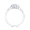thumbnail image 3 of Rosec Jewels - Lab Created Diamond Engagement Ring - Designer Floral Halo Ring - EF-VS Quality, 10K White Gold, US 10.50, 3 of 9