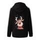 thumbnail image 4 of Mujeres Casual manga larga bolsillo suelto Navidad estampado cremallera medio y largo Tops sudaderas con capucha blusa de mujer Fridja bvmnju5769, 4 of 6