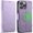 Purple, variant on ZHaobin PU Leather Wallet Phone Case for iPhone 16 15 14 Plus 13 12 Pro Max Flip Women Men Magnetic for Magsafe Kickstand Hard Cover (Blue,For iPhone 16 Plus)