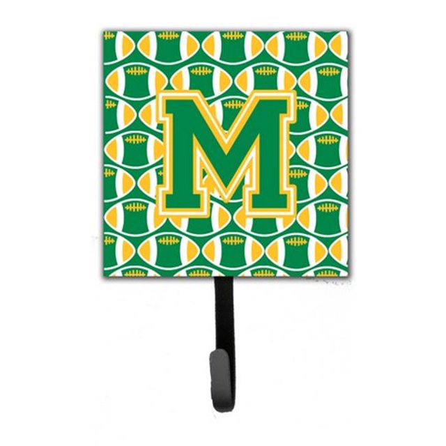 Carolines Treasures CJ1069-MSH4 Letter M Football Green & Gold Leash or Key Holder