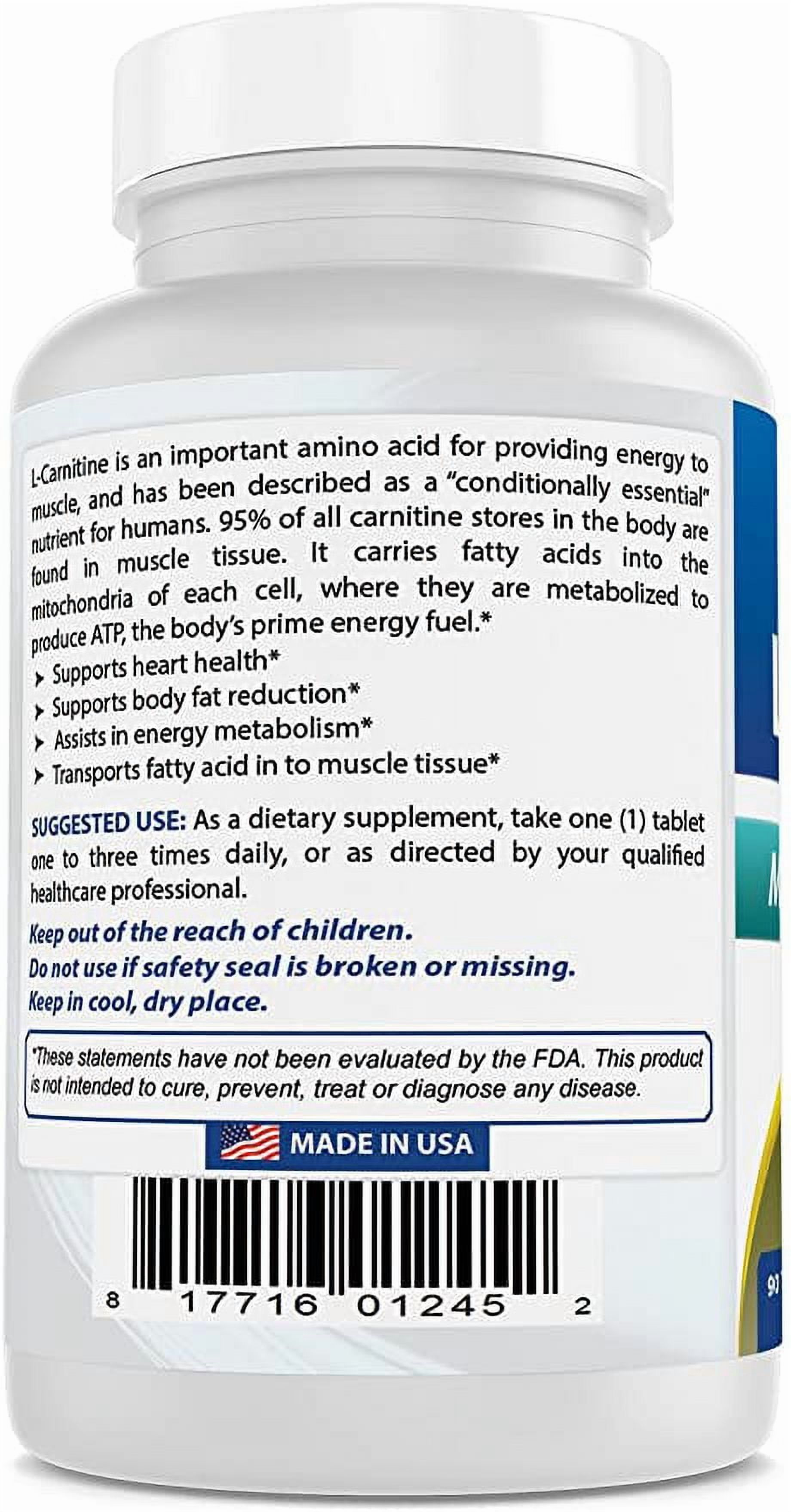 Best Naturals L-Carnitine 500 MG Capsules, 90 Ct