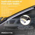thumbnail image 6 of MIKKUPPA 22"+22" Windshield Wipers - Replacement for 2008-2013 GMC Sierra, 2007-2013 GMC Yukon, 2008-2013 Chevrolet Silverado - All Season Wiper Blades, Pack of 2, 6 of 6