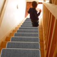 thumbnail image 2 of HSHDLDF 13pcs Carpet Stair Treads, Indoor Non-Slip Edging Stair Rugs Covers Rubber Backing Anti Slip Indoor Stair Mats Removable Washable Step Runners for Wooden Stairs(25.5×9.5In,Dark Grey), 2 of 7