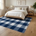 thumbnail image 3 of ODIKA 6'x9' Washable Area Rug Non-Slip, Easy Care, Plaid Checkered Front Tartan Farmhouse Windowpane Grid Motif for Family Room, Living Room, Master Bedroom, 3 of 7