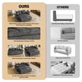thumbnail image 3 of Aukfa 65"W Convertible 3-in-1 Sofa Bed with Storage, Queen Chenille Sleeper Couch with USB/Type-C Ports & Rotating Side Table,Gray, 3 of 9