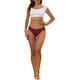 thumbnail image 2 of FAB CURVES Ropa interior menstrual para mujeres, pantalones hipster de tiro medio, disponibles en talla grande L color burdeos, 2 of 4