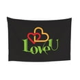 thumbnail image 7 of Romance I Love You Tapestry, Two Hearts Symbol Wall Hanging Tapestries Dorm Room Home Decor, 60" x 40", 7 of 7