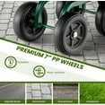 thumbnail image 6 of SOPTY Garden Cart, Rolling Workseat with 4 Wheels, Garden Stool 360° Swivel Work Seat & Adjustable Height, Heavy Duty Wagon Scooter for Gardening for Patio Garden, Lawn, Yard-Green, 6 of 9
