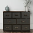 thumbnail image 6 of Sorbus Dresser with 8 Drawers - Furniture Storage Chest for Kids Clothing Organization, Bedroom, Hallway, Closet, Office - Steel Iron Frame, Rustic Farmhouse Wood Top, Fabric Bins (Brown), 6 of 10