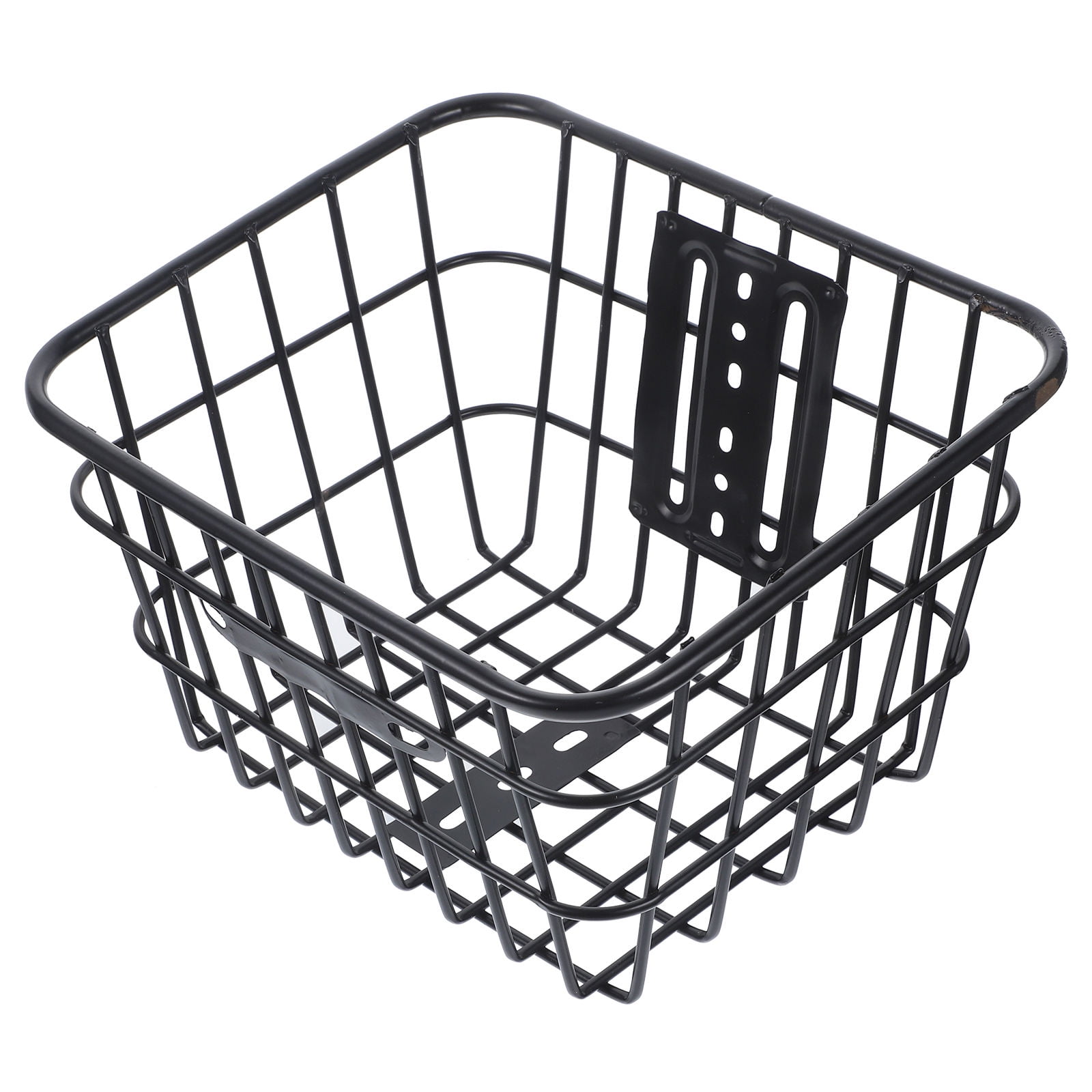 GOOHOCHY 2pcs Iron Storage Basket Folding Basket Durable Hanging Basket Front Handlebar Basket for Bike Riding Cycling