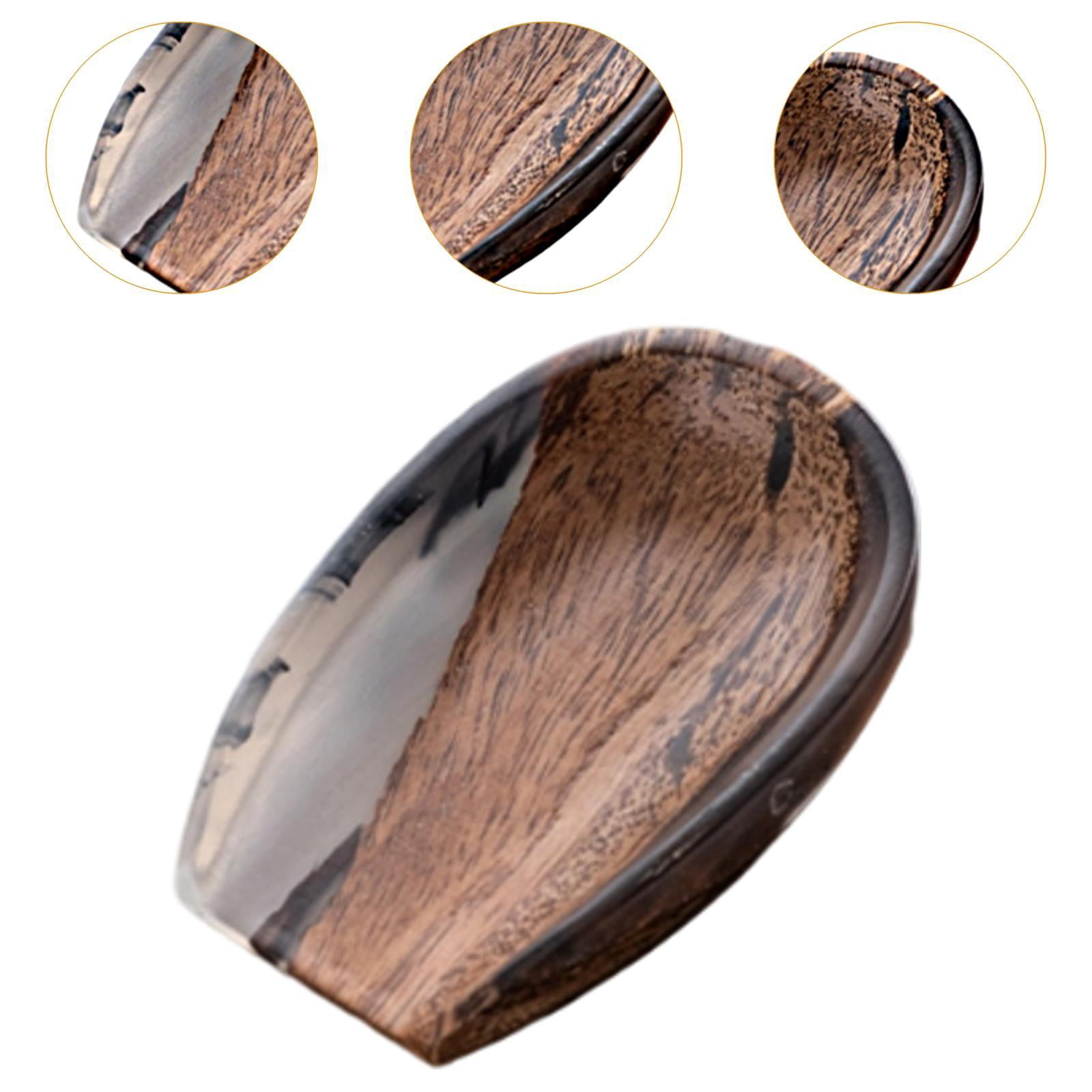 CarpNettore Coffee Bean Cup Cha He Tray Wood Resin Coffee Accessory Measuring Tray Weighing Color A