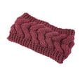 thumbnail image 1 of Bandeau d'Hiver pour Femmes, Élasticité, en polyester, Chaud, Style Simple, Accessoires pour Cheveux, Rouge Violacé, 1 of 6