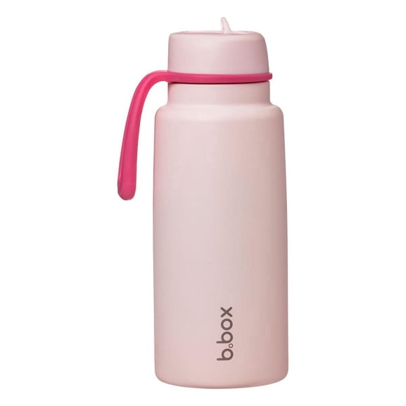 b.box - 34oz Insulated Flip Top Drink Tumbler with Straw Large and Durable Water Bottle for Teens & Adults Travel Water Bottle Triple Layer Insulation BPA Free 34oz
