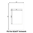 thumbnail image 2 of Off White Pebble Picture Frame Mat for 10x18 Frames - Fits 8.5x11 Photos - 50 Mats, 2 of 7