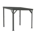 thumbnail image 2 of 8'x 8' Lean to Gazebo with Upgraded Drainage System, Wall Mounted Gazebo Hardtop Galvanized Steel Sloping Roof for Patio Deck Backyard Lawn Party(Gray), 2 of 9