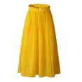 thumbnail image 5 of Women's Long Skirt Elastic Band Flower/Dot Print Pleated Casual A-Line Skirt with Pocket, 5 of 7
