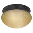 thumbnail image 1 of Nuvo Lighting 60/2644 Two Light Medium Mushroom Flush Mount Ceiling Fixture with Champagne Linen Glass Shade, 1 of 1