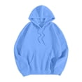 thumbnail image 5 of Hoodie for Women Drawstring Pullover Rhinestone Angel Wings Back Print Solid Casual Long Sleeve Hooded Sweatshirt for Daily Fall Winter Wear, 5 of 6
