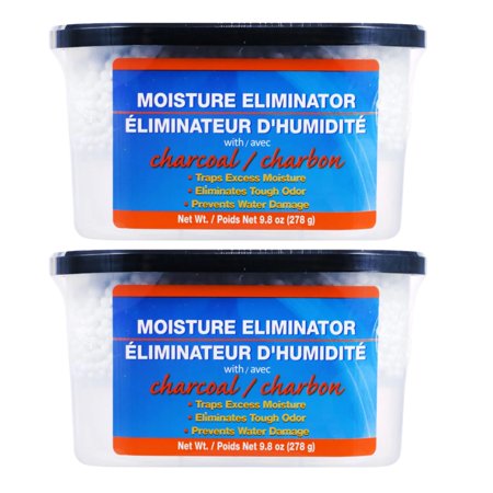 Charcoal Moisture Eliminators, Closet Dehumidifier, Moisture Absorber Bucket Humidity Packs Attracts Extra Moisture from Closets, Bathrooms, Laundry Rooms Pantries Storage 8.1oz Pack of 2